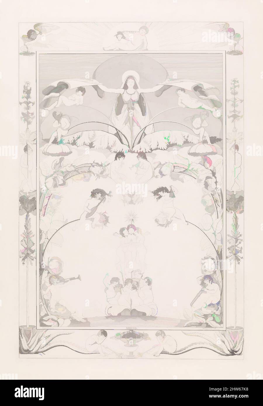 Arte ispirata dalla sera, dalla serie The Times of the Day, 1807, incisione, secondo stato di due, foglio: 31 1/8 x 21 3/4 pollici. (79 x 55,2 cm), stampe, dopo Philipp otto Runge (tedesco, Wolgast 1777–1810 Amburgo), Johann Adolph Darnstedt (tedesco, Auma 1769–1844 Dresda), Ephraim, opere classiche modernizzate da Artotop con un tuffo di modernità. Forme, colore e valore, impatto visivo accattivante sulle emozioni artistiche attraverso la libertà delle opere d'arte in modo contemporaneo. Un messaggio senza tempo che persegue una nuova direzione selvaggiamente creativa. Artisti che si rivolgono al supporto digitale e creano l'NFT Artotop Foto Stock