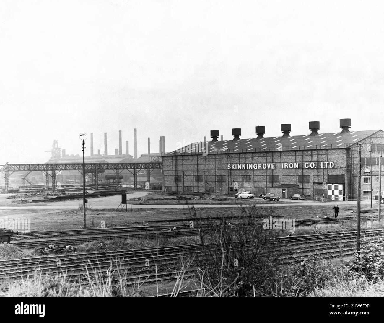 Skinningrove Iron Works, 8th ottobre 1968. Foto Stock