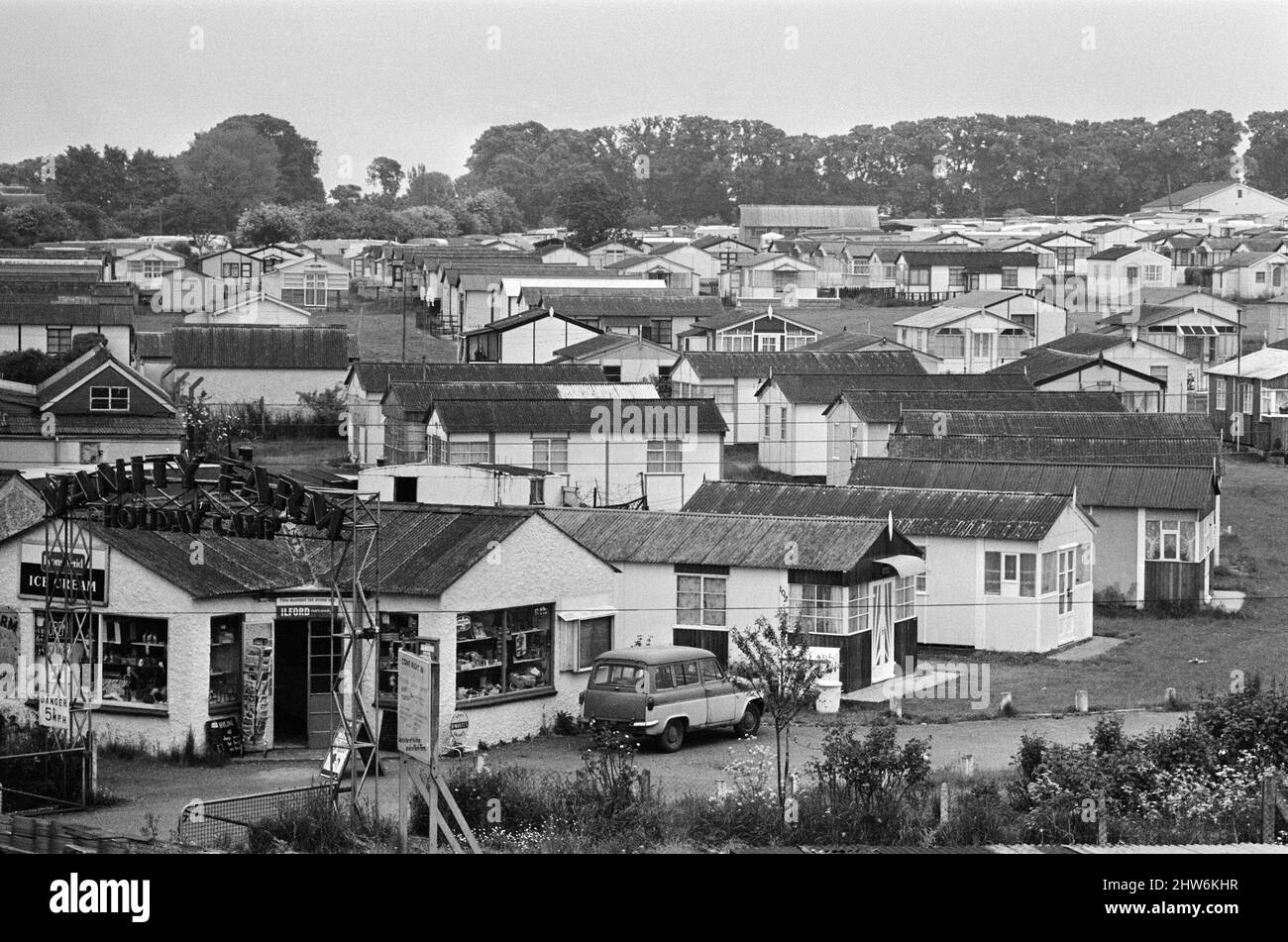 Leysdown Vanity Agriturismo. Isola di Sheppey, Kent. 1st giugno 1967. Foto Stock
