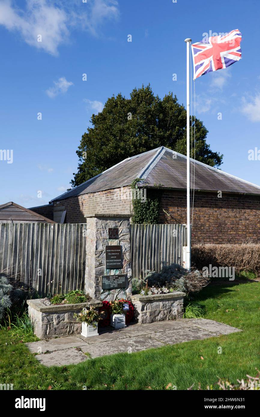Burma Star Association War Memorial, Victoria Road, Deal, Kent Foto Stock