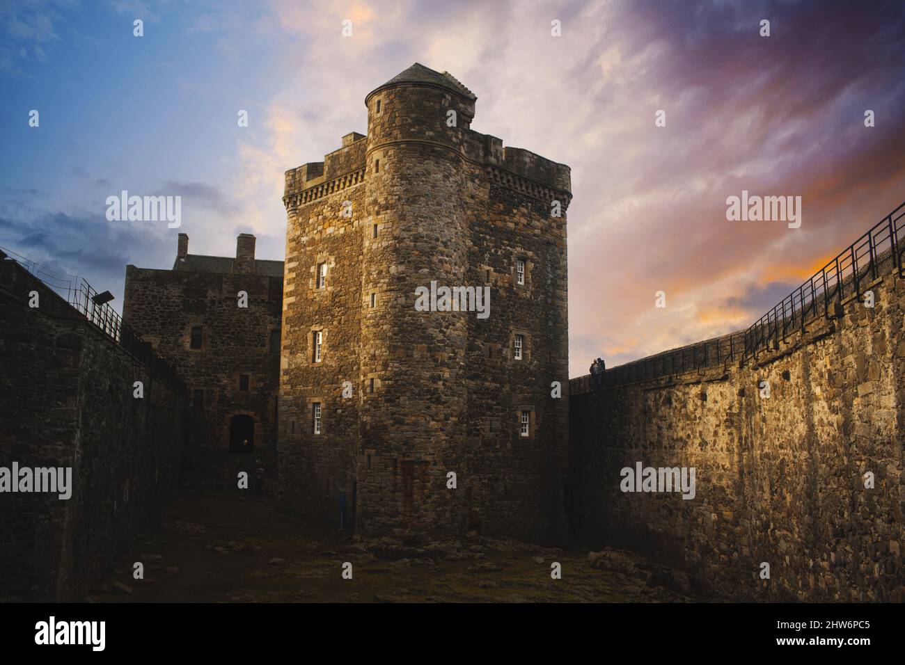 Bellissimo scatto del castello di Blackness in Scozia Foto Stock