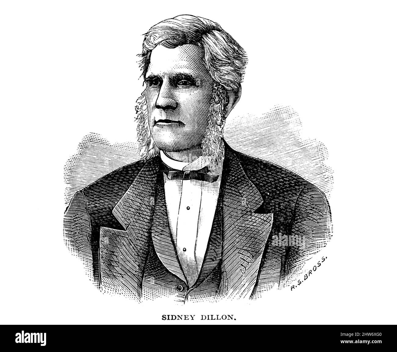 Ritratto di SIDNEY DILLON dalla nuova guida turistica terrestre e costiera del Pacifico di Crofutt : contenente una descrizione condensata e autentica di oltre mille duecento città, villaggi, stazioni, fortezze e campi di governo, montagne, laghi, fiumi, zolfo, Soda e sorgenti calde, paesaggi, luoghi d'innaffiamento, e stazioni estive : dove cercare e cacciare il bufalo, antilope, cervi ed altro gioco; pesca alla trota, ecc., in effetti, per dirvi che cosa vale la pena vedere--dove vederlo--dove andare--come andare-- E con chi fermarsi mentre si passa sopra l'Unione, P centrale e meridionale Foto Stock