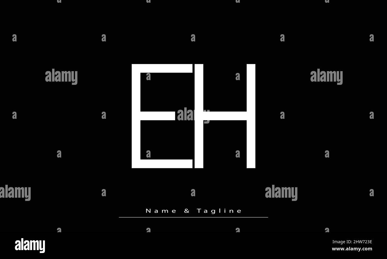 Lettere alfabetiche iniziali logo monogramma EH , HE Illustrazione Vettoriale