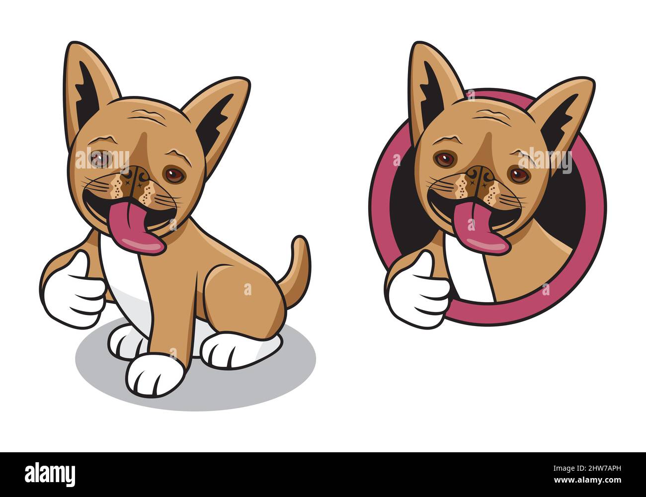 Carino cane cartoon personaggio disegno illustrazione , adatto per le vostre esigenze di design, logo, illustrazione, animazione, ecc Illustrazione Vettoriale