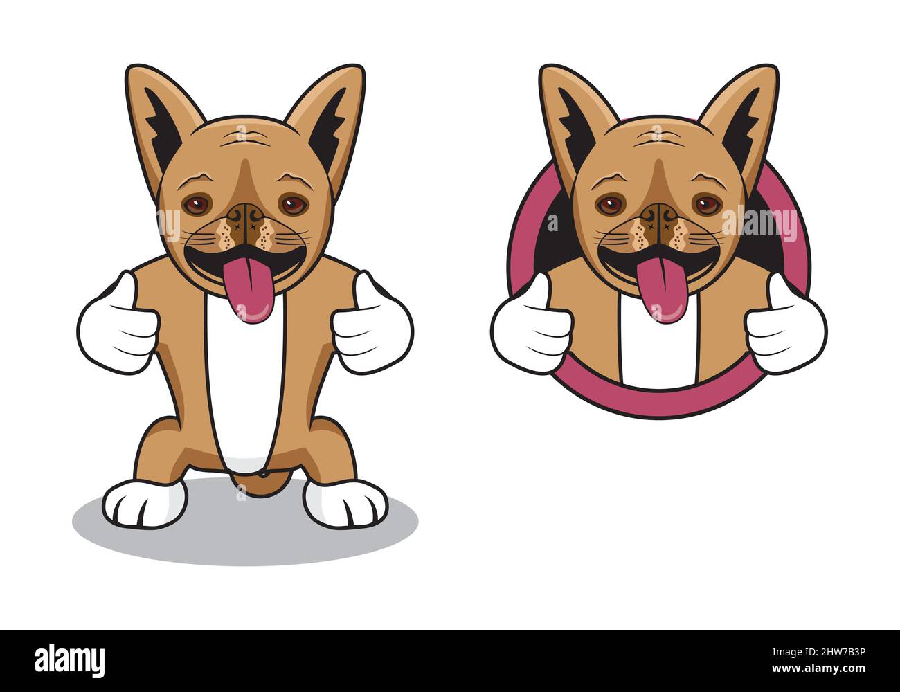 Carino cane cartoon personaggio disegno illustrazione , adatto per le vostre esigenze di design, logo, illustrazione, animazione, ecc Illustrazione Vettoriale