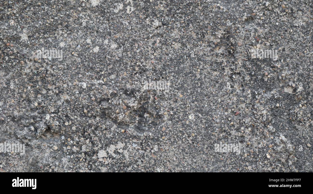 Superfici in pietra e cemento ad alta risoluzione, fondo rustico con effetto cementizio di colore grigio. Foto Stock
