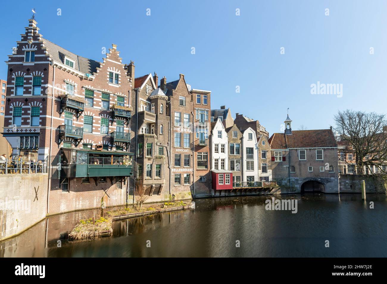 Delfshaven storico, un vecchio porto vicino al centro di Rotterdam Foto Stock