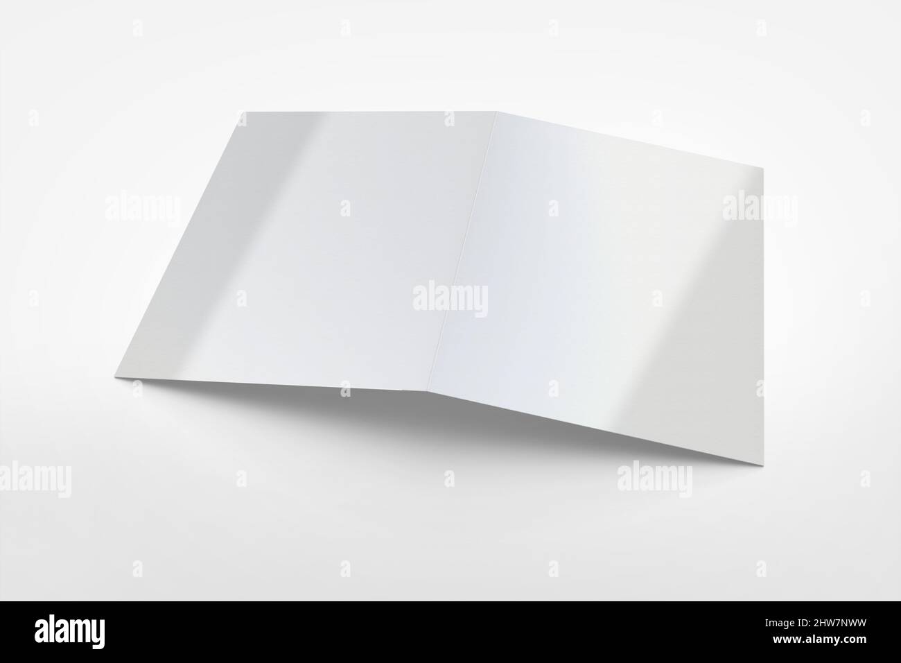 Mockup cartella file su sfondo grigio rendering 3D Foto Stock