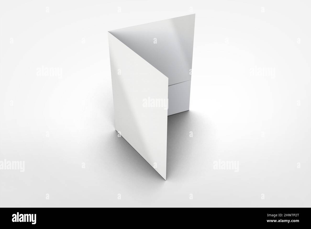 Mockup cartella file su sfondo grigio rendering 3D Foto Stock