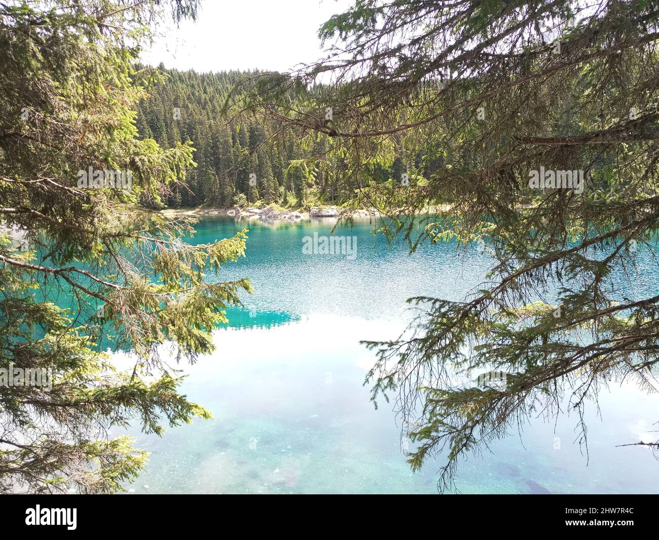 Lago di Carezza Trentino Alto Adige Foto Stock