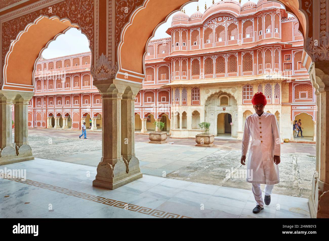 India Rajasthan Jaipur. Palazzo della Città Foto Stock