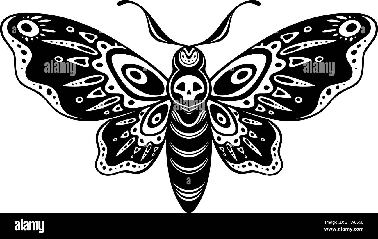 Illustrazione grafica surreale di motivi scuri Illustrazione Vettoriale