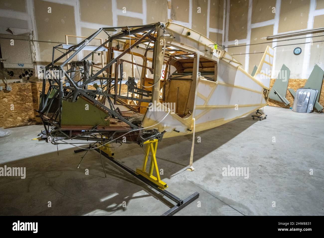 Mid America Flying Museum Stinson Foto Stock