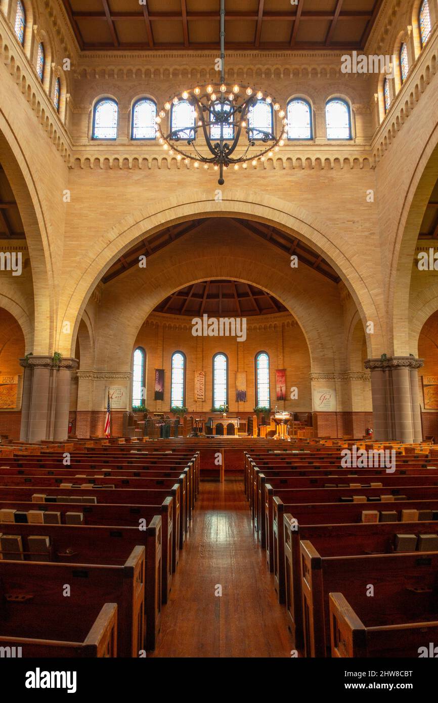 All'interno della chiesa commemorativa dell'Hampton University in Hampton Virginia Foto Stock