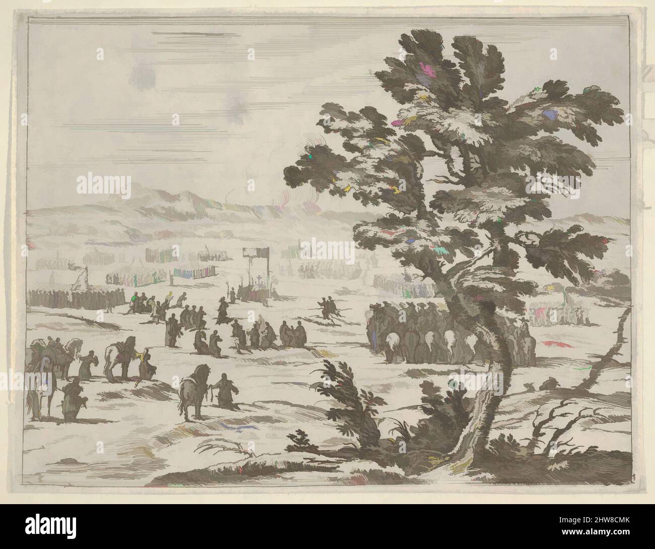 L'arte ispirata a Francesco i d'Este rimane dedicata alla causa della guerra, essendo stata coinvolta da molti anni, da l'idea di un Principe ed Eroe Cristiano a Francesco i d'Este, di Modena e Reggio Duca VIII ..., 1659, incisione, foglio: 4 13/16 x 6 3/8 in. (12,3 x 16,2 cm), stampe, opere classiche modernizzate da Artotop con un tuffo di modernità. Forme, colore e valore, impatto visivo accattivante sulle emozioni artistiche attraverso la libertà delle opere d'arte in modo contemporaneo. Un messaggio senza tempo che persegue una nuova direzione selvaggiamente creativa. Artisti che si rivolgono al supporto digitale e creano l'NFT Artotop Foto Stock