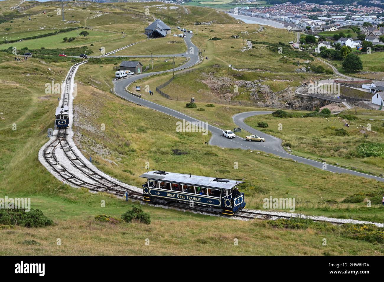Great Orme Tramway, Great Orme, Wales, UK. Agosto 2021. Foto Stock