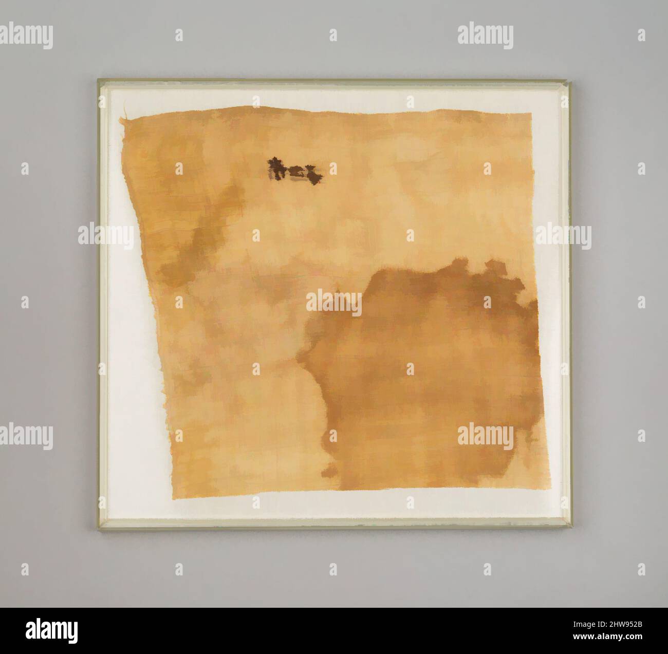 Arte ispirata da Linen Mark Recording The Name Amenmose, New Kingdom, Dynasty 18, ca. 1479–1458 a.C., dall'Egitto, dall'Egitto superiore, da Tebe, dallo sceicco Abd el-Qurna, Sotto la Tomba di Senenmut (TT 71), sepoltura 1, sulla mummia, 1935–36, lino, Ink, L. 21 x W. 20 cm (8 1/4 x 7 7/8 in, opere classiche modernizzate da Artotop con un tuffo di modernità. Forme, colore e valore, impatto visivo accattivante sulle emozioni artistiche attraverso la libertà delle opere d'arte in modo contemporaneo. Un messaggio senza tempo che persegue una nuova direzione selvaggiamente creativa. Artisti che si rivolgono al supporto digitale e creano l'NFT Artotop Foto Stock