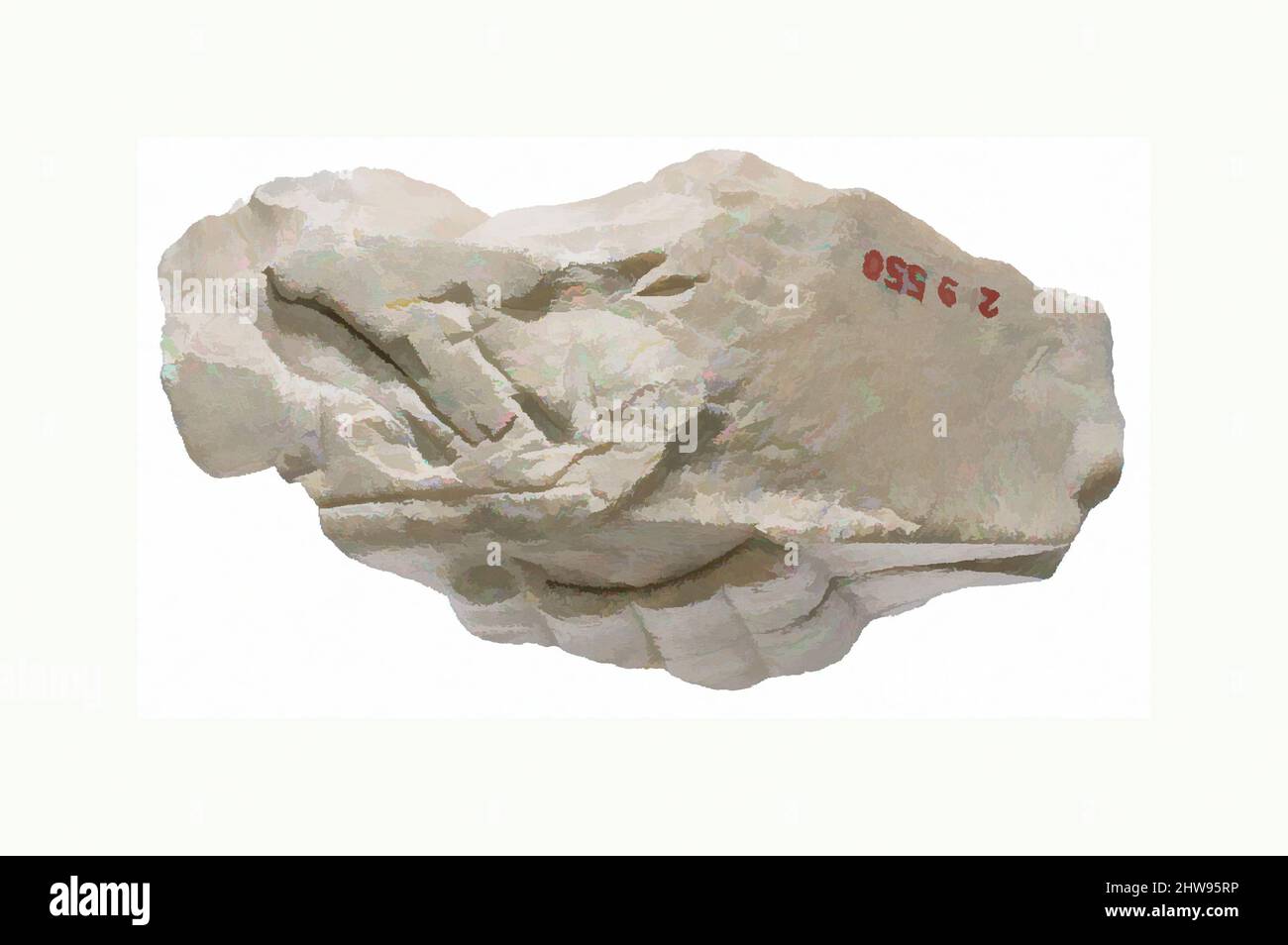 Arte ispirata da offrire tavolo con mano, titolario di re, New Kingdom, Amarna periodo, Dinastia 18, circa 1353–1336 a.C., dall'Egitto, dal Medio Egitto, Amarna (Akhetaten), Grande Tempio dell'Aten, Pit fuori dalle mura meridionali, scavi Petrie/carter, 1891–92, pietra calcarea indura, H. 5,3 x W, opere classiche modernizzate da Artotop con un tuffo di modernità. Forme, colore e valore, impatto visivo accattivante sulle emozioni artistiche attraverso la libertà delle opere d'arte in modo contemporaneo. Un messaggio senza tempo che persegue una nuova direzione selvaggiamente creativa. Artisti che si rivolgono al supporto digitale e creano l'NFT Artotop Foto Stock