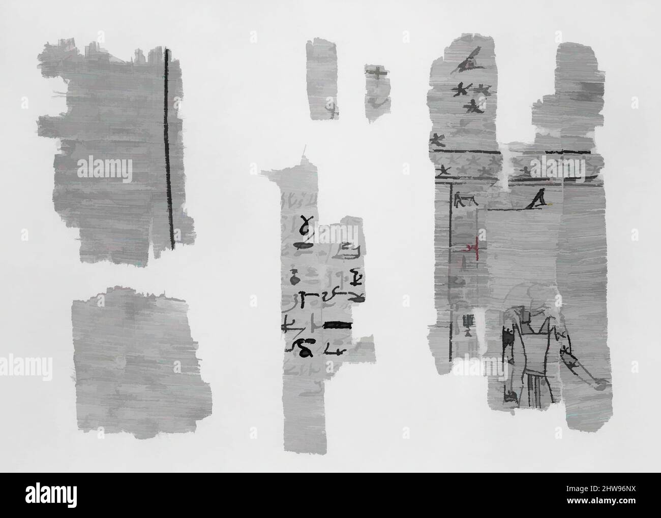 Arte ispirata a frammenti di papiro astronomico con una rappresentazione del pianeta Saturno, terzo periodo intermedio-tardo periodo, Dinastia 25–26, ca. 700–525 a.C., dall'Egitto, dall'Egitto superiore, da Tebe, da Deir el-Bahri, Tomba, 1922–24, Papiro, inchiostro, non può essere misurato, Opere classiche modernizzate da Artotop con un tocco di modernità. Forme, colore e valore, impatto visivo accattivante sulle emozioni artistiche attraverso la libertà delle opere d'arte in modo contemporaneo. Un messaggio senza tempo che persegue una nuova direzione selvaggiamente creativa. Artisti che si rivolgono al supporto digitale e creano l'NFT Artotop Foto Stock