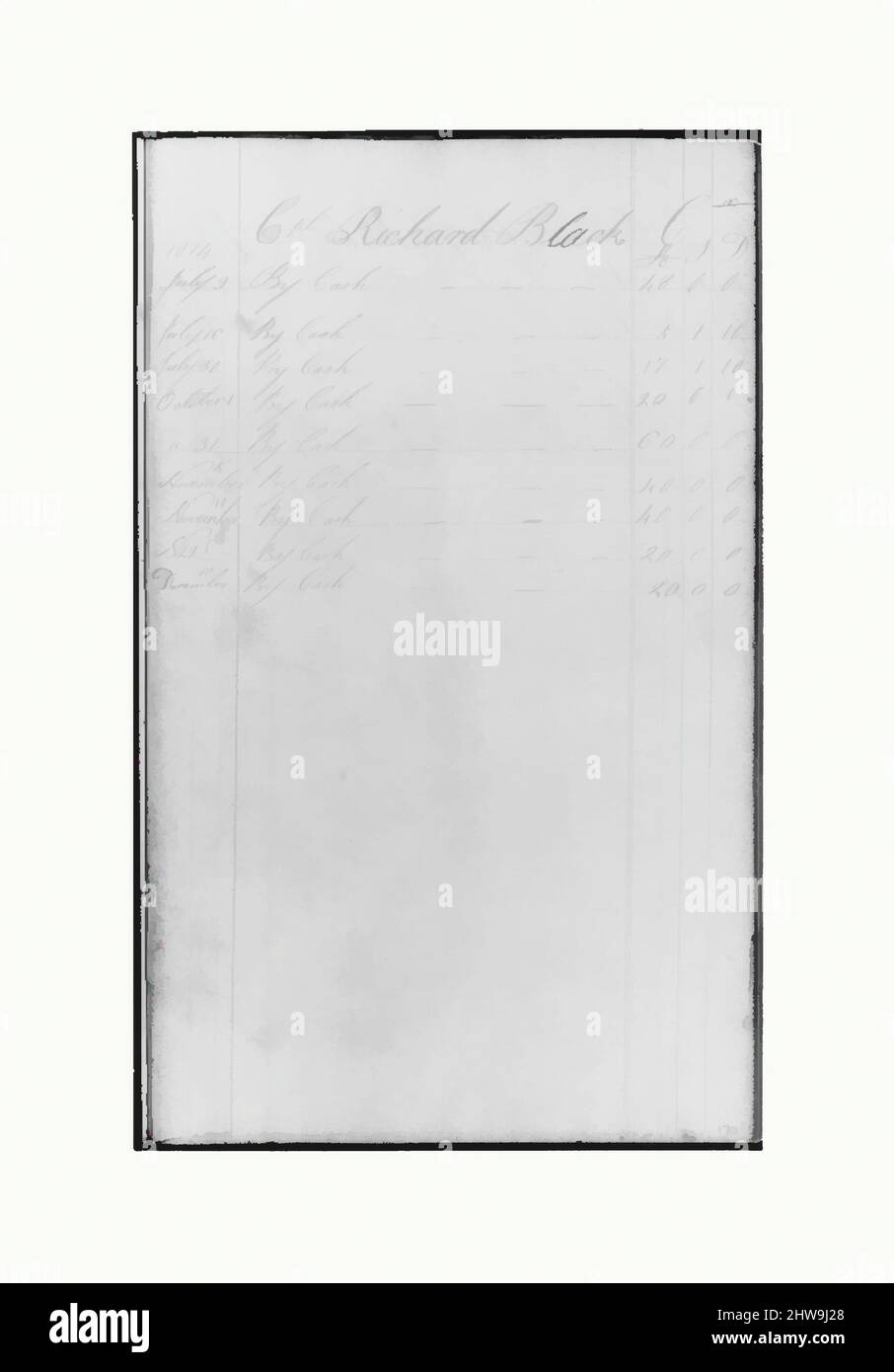 Richard Black (da Sketchbook), grafite, penna, inchiostro e acquerello su carta, disegni, John William Casilear (americano, New York 1811–1893 Saratoga Springs, New York, opere classiche modernizzate da Artotop con un tuffo nella modernità. Forme, colore e valore, impatto visivo accattivante sulle emozioni artistiche attraverso la libertà delle opere d'arte in modo contemporaneo. Un messaggio senza tempo che persegue una nuova direzione selvaggiamente creativa. Artisti che si rivolgono al supporto digitale e creano l'NFT Artotop Foto Stock