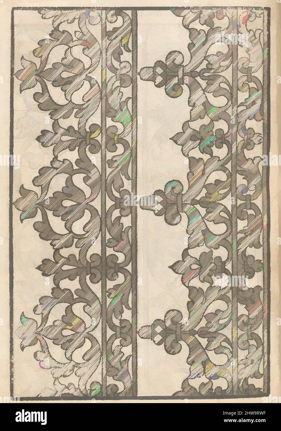 Arte ispirata a disegni e stampe, Libri stampe ornamento & architettura, Lucidario di Recami, pagina 8 (recto), Editore, Designer, Jeronimo, opere classiche modernizzate da Artotop con un tocco di modernità. Forme, colore e valore, impatto visivo accattivante sulle emozioni artistiche attraverso la libertà delle opere d'arte in modo contemporaneo. Un messaggio senza tempo che persegue una nuova direzione selvaggiamente creativa. Artisti che si rivolgono al supporto digitale e creano l'NFT Artotop Foto Stock