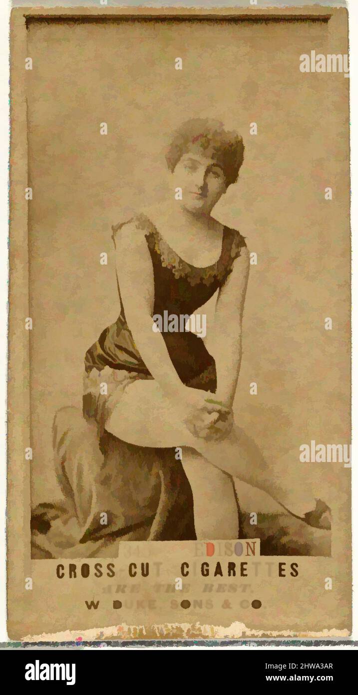 Arte ispirata da disegni e stampe, fotografia, Edison, dalla serie Actors and Actries pubblicata da Duke Sons & Co. Per promuovere Cross Cut, opere classiche modernizzate da Artotop con un tuffo di modernità. Forme, colore e valore, impatto visivo accattivante sulle emozioni artistiche attraverso la libertà delle opere d'arte in modo contemporaneo. Un messaggio senza tempo che persegue una nuova direzione selvaggiamente creativa. Artisti che si rivolgono al supporto digitale e creano l'NFT Artotop Foto Stock