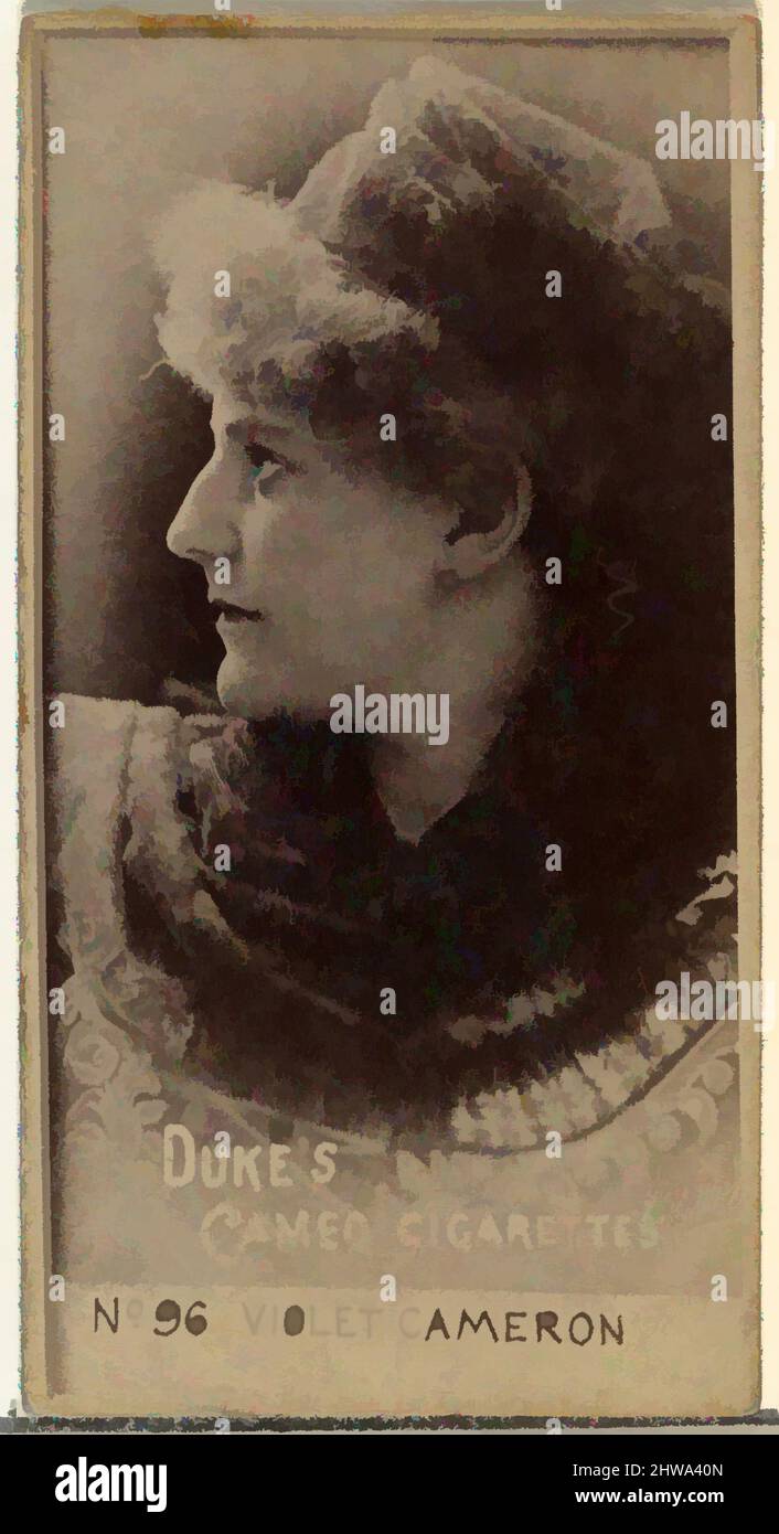 Arte ispirata a disegni e stampe, fotografia, Card Number 96, Violet Cameron, della serie Actors and Actries di Duke Sons & Co, opere classiche modernizzate da Artotop con un tuffo di modernità. Forme, colore e valore, impatto visivo accattivante sulle emozioni artistiche attraverso la libertà delle opere d'arte in modo contemporaneo. Un messaggio senza tempo che persegue una nuova direzione selvaggiamente creativa. Artisti che si rivolgono al supporto digitale e creano l'NFT Artotop Foto Stock