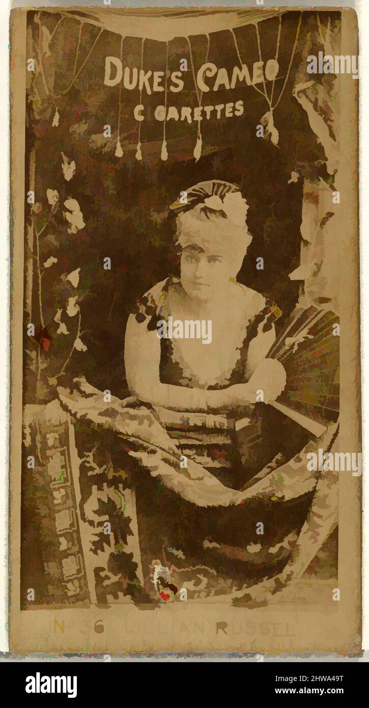 Arte ispirata a disegni e stampe, fotografia, Card Number 36, della serie Actors and Attres di Duke Sons & Co, opere classiche modernizzate da Artotop con un tuffo di modernità. Forme, colore e valore, impatto visivo accattivante sulle emozioni artistiche attraverso la libertà delle opere d'arte in modo contemporaneo. Un messaggio senza tempo che persegue una nuova direzione selvaggiamente creativa. Artisti che si rivolgono al supporto digitale e creano l'NFT Artotop Foto Stock