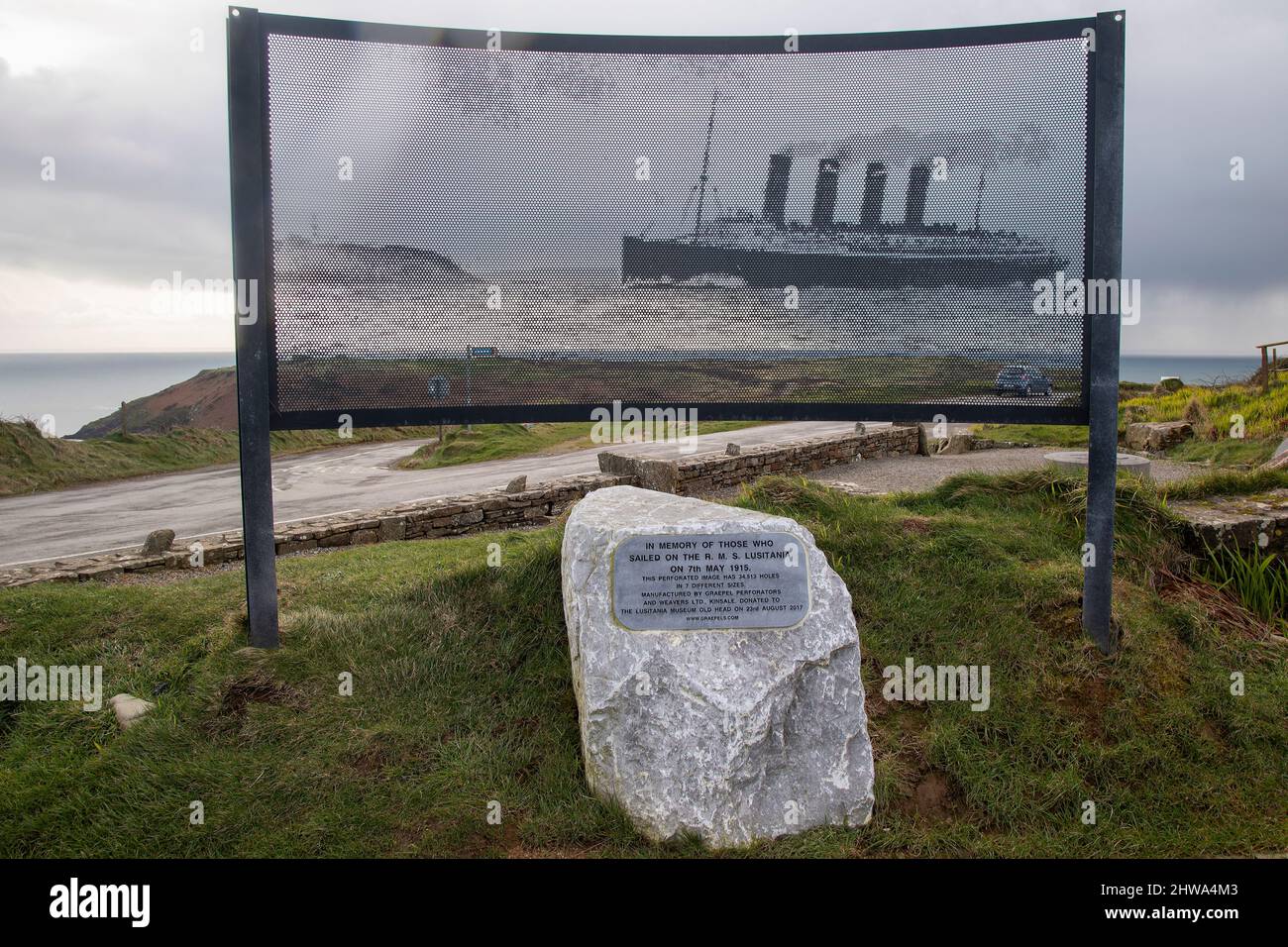 Il Memoriale di Lusitania presso il Vecchio Capo di Kinsale Foto Stock