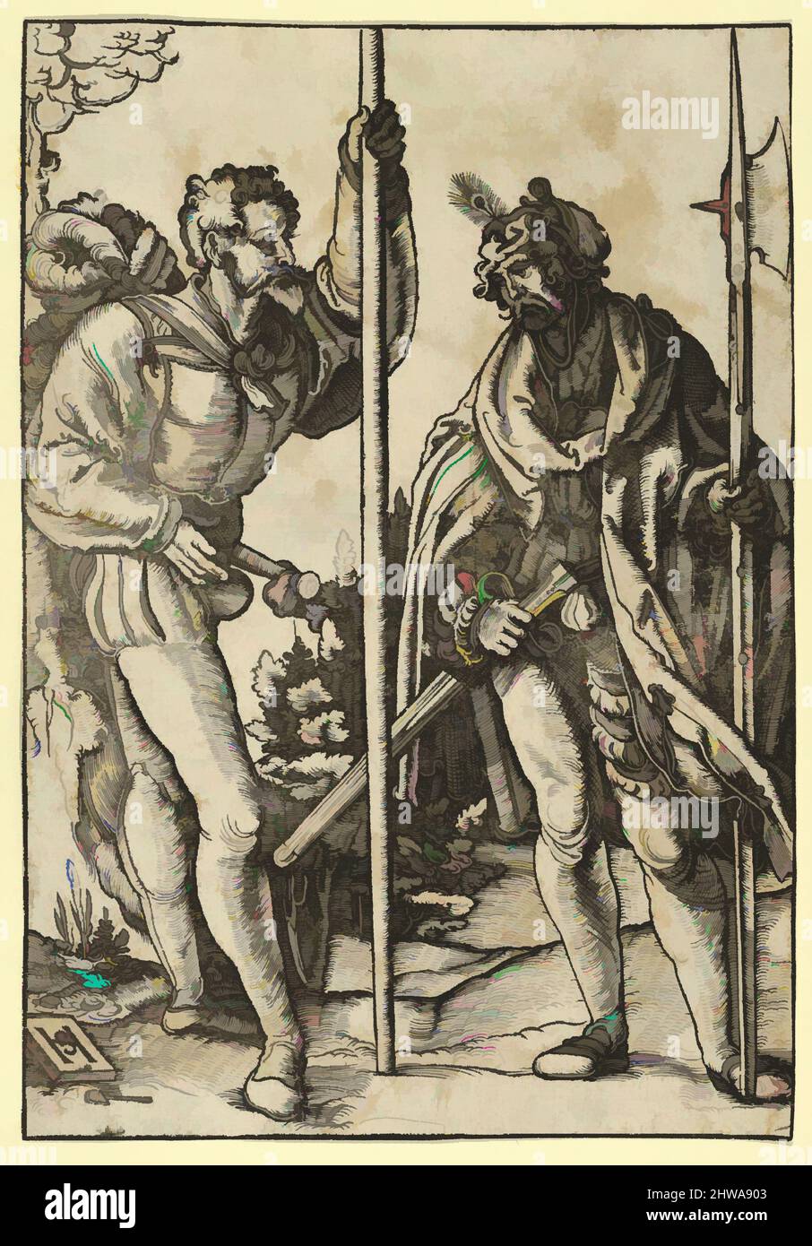 Arte ispirata da due soldati con Lance e Halberd conversare, Hans  Schäufelein (tedesco, Norimberga ca. 1480–ca. 1540 Nördlingen, opere  classiche modernizzate da Artotop con un tuffo di modernità. Forme, colore  e valore,