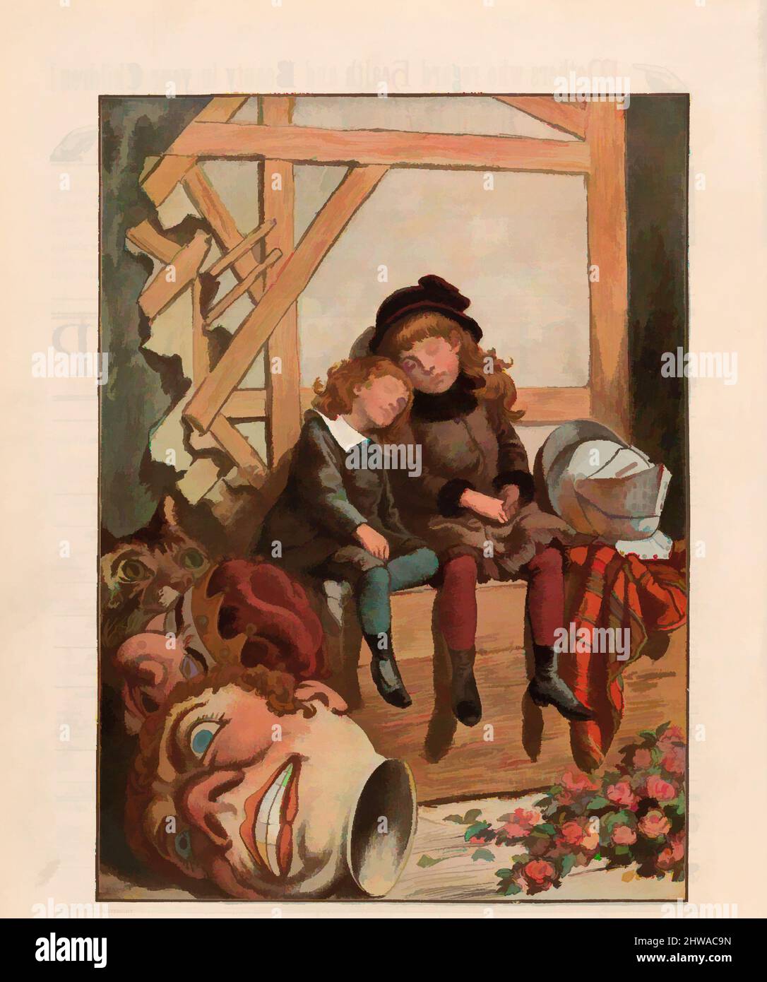 Arte ispirata da disegni e stampe, Stampa, stanca (dal numero di Natale del grafico), artista, dopo, Adrien-Emmanuel Marie, francese, Opere classiche modernizzate da Artotop con un tocco di modernità. Forme, colore e valore, impatto visivo accattivante sulle emozioni artistiche attraverso la libertà delle opere d'arte in modo contemporaneo. Un messaggio senza tempo che persegue una nuova direzione selvaggiamente creativa. Artisti che si rivolgono al supporto digitale e creano l'NFT Artotop Foto Stock