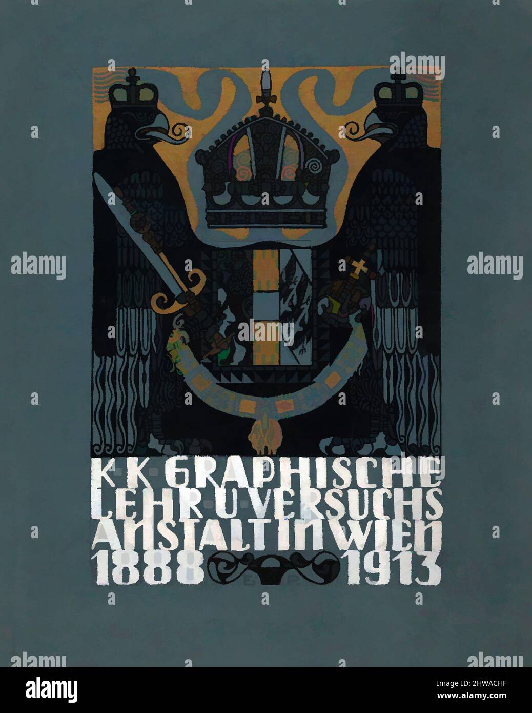 Arte ispirata a disegni e stampe, disegno, Design per la copertina della pubblicazione del 25th anniversario della Scuola di grafica viennese, opere classiche modernizzate da Artotop con un tuffo di modernità. Forme, colore e valore, impatto visivo accattivante sulle emozioni artistiche attraverso la libertà delle opere d'arte in modo contemporaneo. Un messaggio senza tempo che persegue una nuova direzione selvaggiamente creativa. Artisti che si rivolgono al supporto digitale e creano l'NFT Artotop Foto Stock