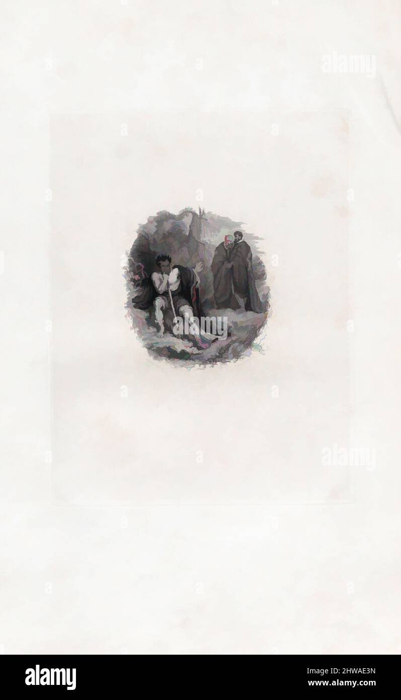 Arte ispirata da disegni e stampe, Stampa, Timon (Shakespeare, Timon di Atene, atto 4, Scena 3, opere classiche modernizzate da Artotop con un tuffo di modernità. Forme, colore e valore, impatto visivo accattivante sulle emozioni artistiche attraverso la libertà delle opere d'arte in modo contemporaneo. Un messaggio senza tempo che persegue una nuova direzione selvaggiamente creativa. Artisti che si rivolgono al supporto digitale e creano l'NFT Artotop Foto Stock