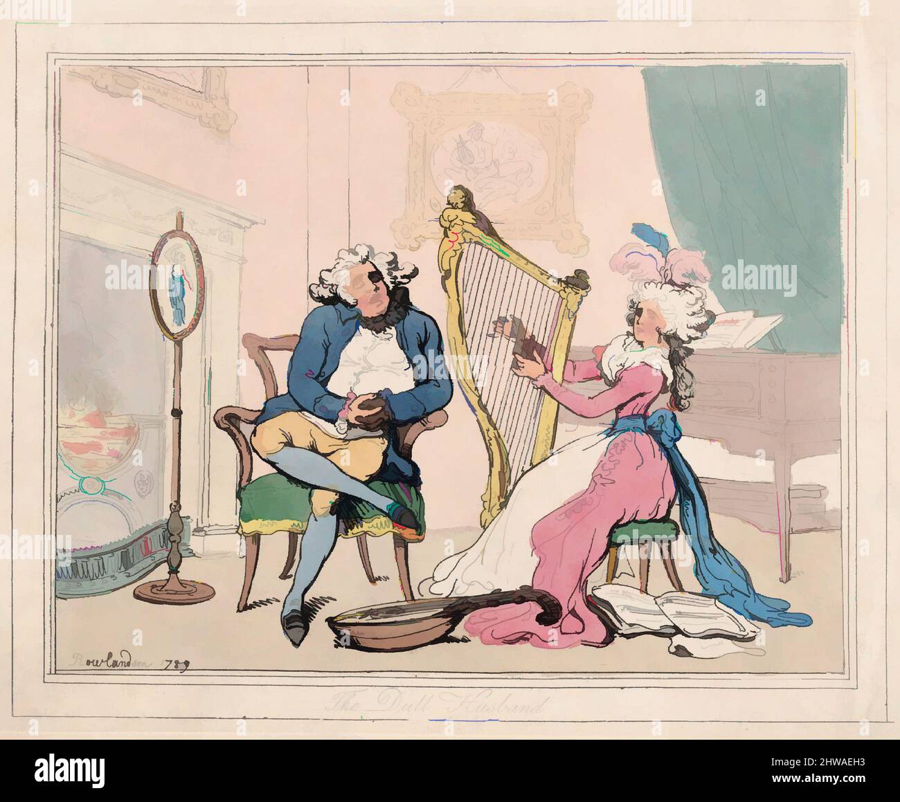 Arte ispirata dal marito torto, Thomas Rowlandson, britannico, Londra 1757–1827 Londra), 1789, Opere classiche modernizzate da Artotop con un tocco di modernità. Forme, colore e valore, impatto visivo accattivante sulle emozioni artistiche attraverso la libertà delle opere d'arte in modo contemporaneo. Un messaggio senza tempo che persegue una nuova direzione selvaggiamente creativa. Artisti che si rivolgono al supporto digitale e creano l'NFT Artotop Foto Stock