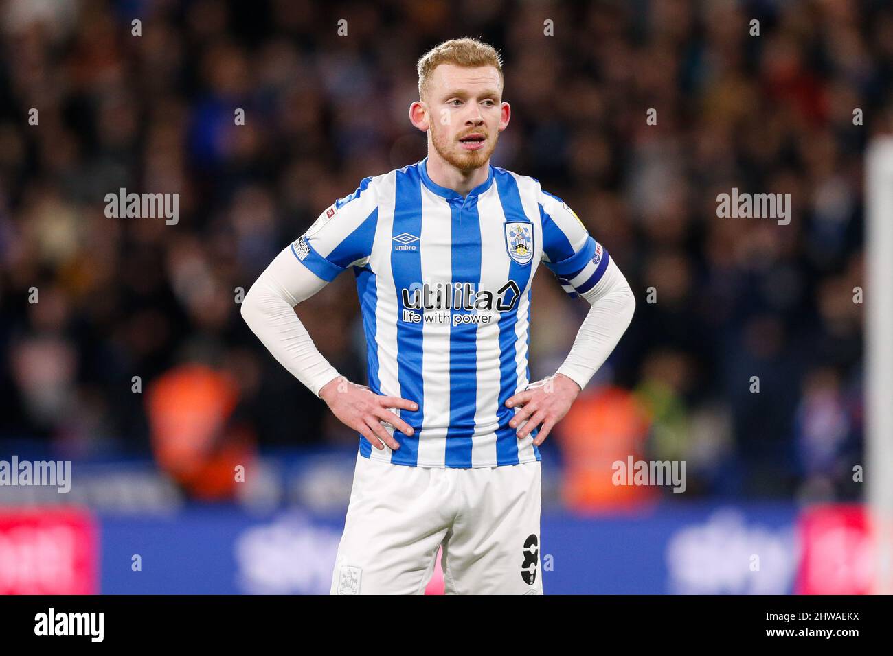 Lewis o'Brien n.8 di Huddersfield Town Foto Stock