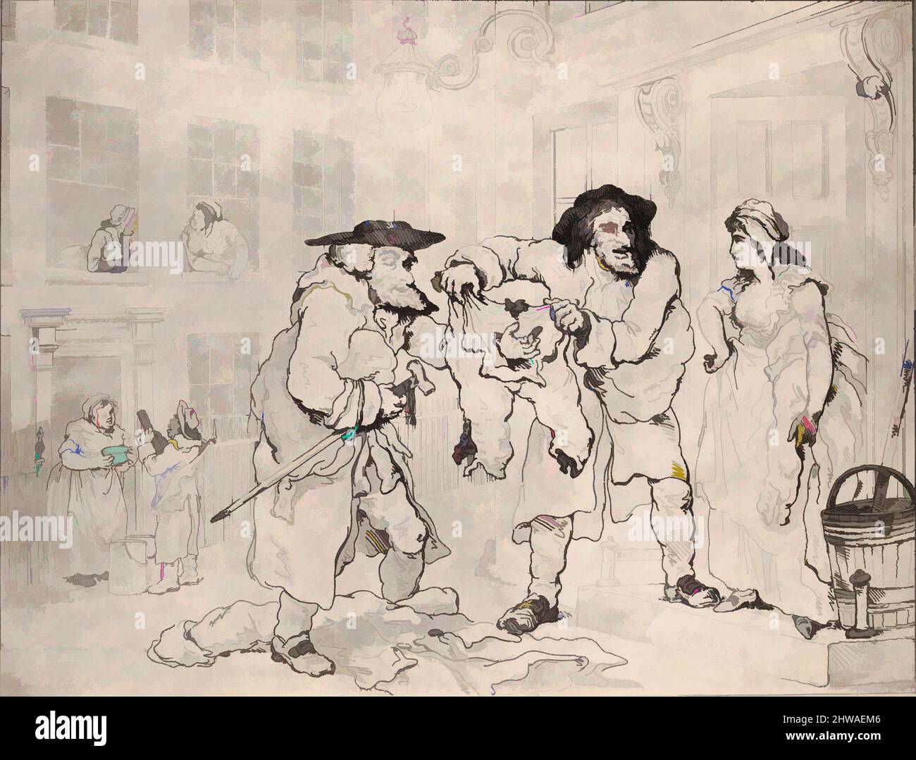 Art Inspired by Traffic, Thomas Rowlandson, British, London 1757–1827 London), 1791, Opere classiche modernizzate da Artotop con un tocco di modernità. Forme, colore e valore, impatto visivo accattivante sulle emozioni artistiche attraverso la libertà delle opere d'arte in modo contemporaneo. Un messaggio senza tempo che persegue una nuova direzione selvaggiamente creativa. Artisti che si rivolgono al supporto digitale e creano l'NFT Artotop Foto Stock