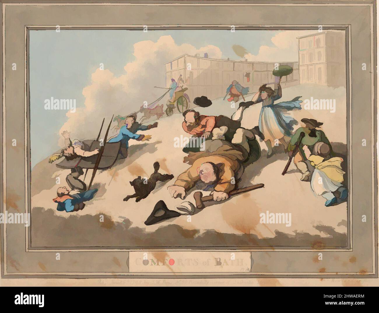 Arte ispirata a disegni e stampe, Stampa, comodità di bagno, piatto 12, comodità di bagno, Editore, artista, Samuel William Fores, opere classiche modernizzate da Artotop con un tuffo di modernità. Forme, colore e valore, impatto visivo accattivante sulle emozioni artistiche attraverso la libertà delle opere d'arte in modo contemporaneo. Un messaggio senza tempo che persegue una nuova direzione selvaggiamente creativa. Artisti che si rivolgono al supporto digitale e creano l'NFT Artotop Foto Stock