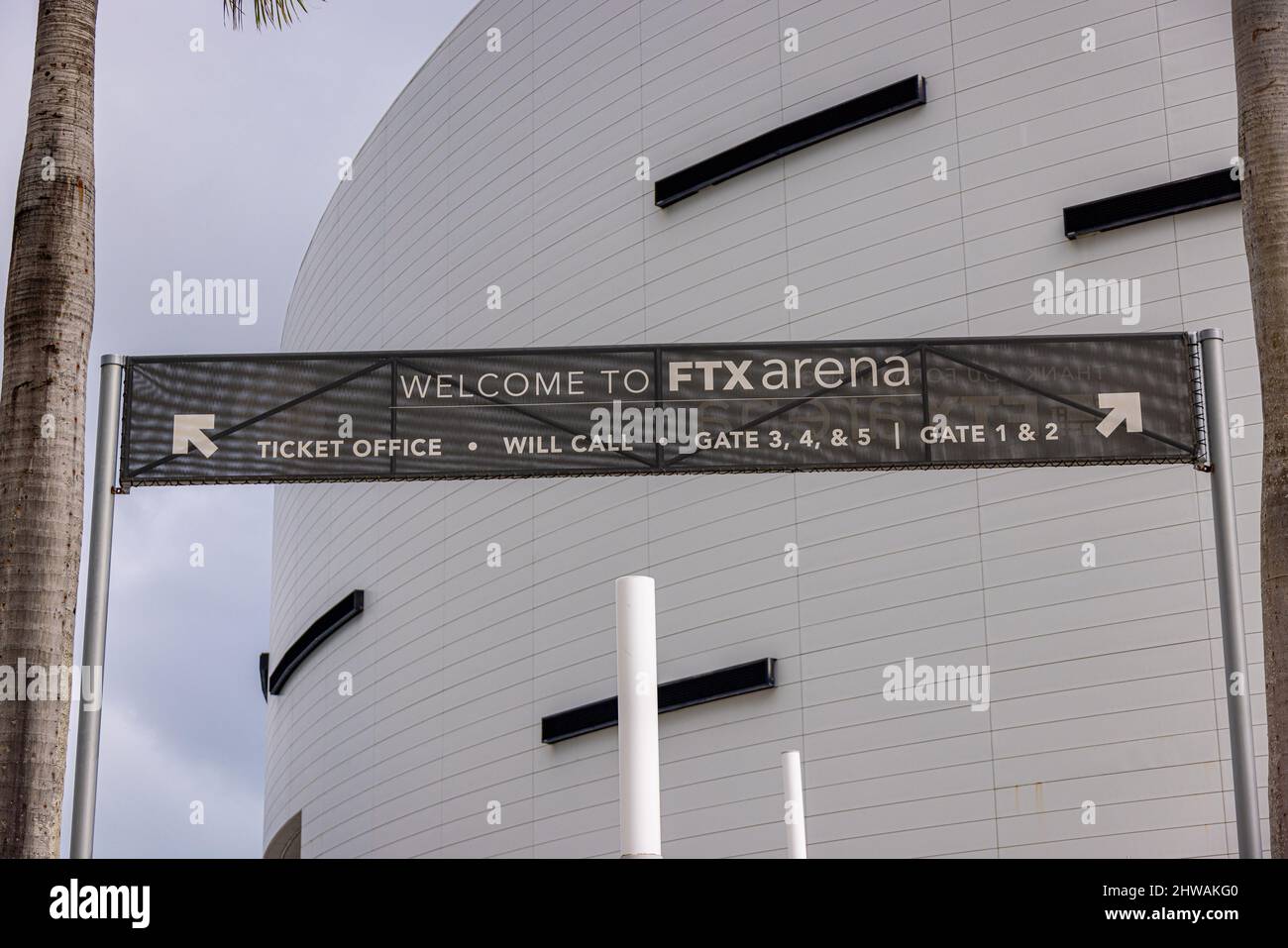 FTX Arena Miami ex American Airlines Arena - MIAMI, FLORIDA - 14 FEBBRAIO 2022 Foto Stock