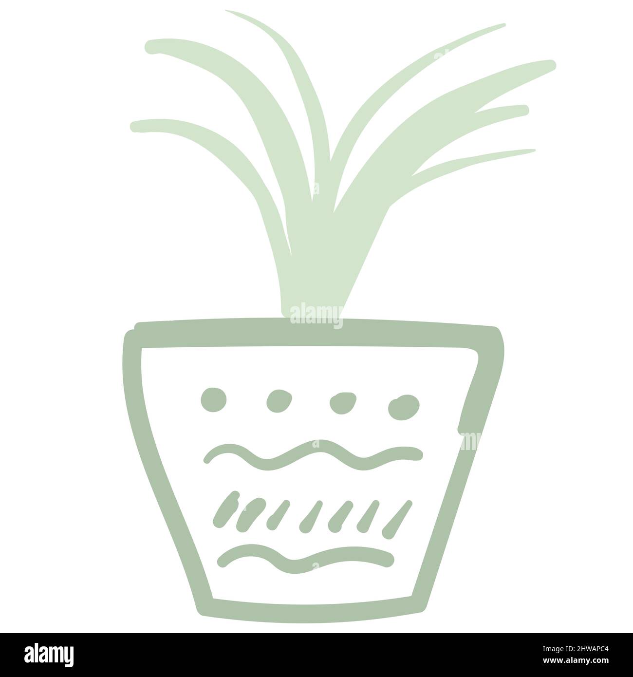 Elemento di illustrazione di carino disegnato a mano Botanico Illustrazione Vettoriale