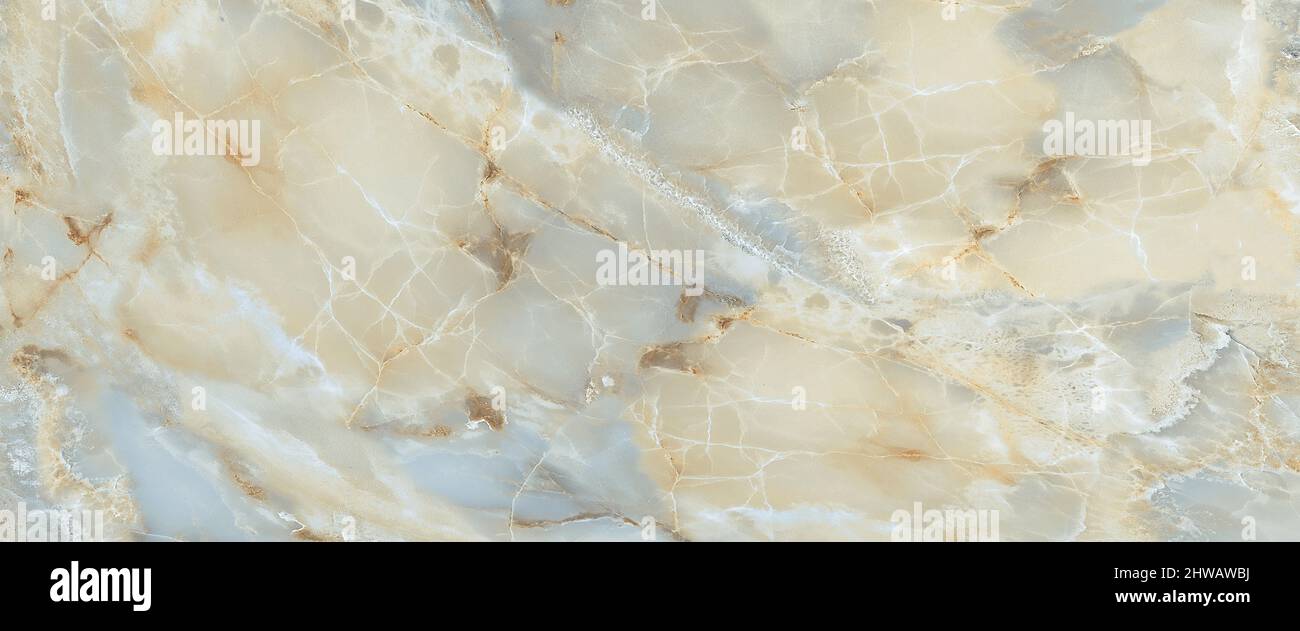 Texture naturale di marmo onice. Lastra lucida in marmo per piastrelle digitali e pavimenti. Lastra di granito in pietra ceramica. Rustic Matt Foto Stock
