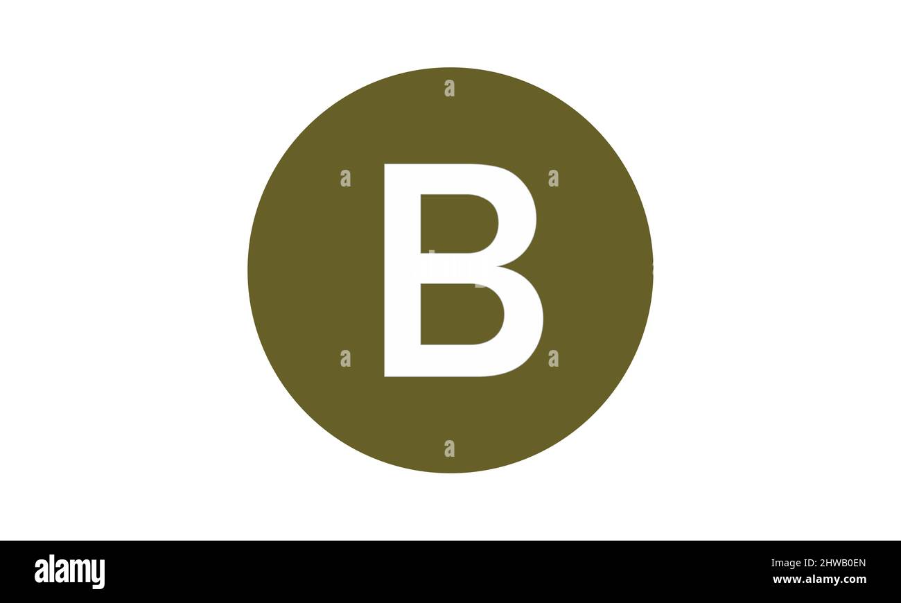 Lettera B logo design icona agli elementi del modello Illustrazione Vettoriale
