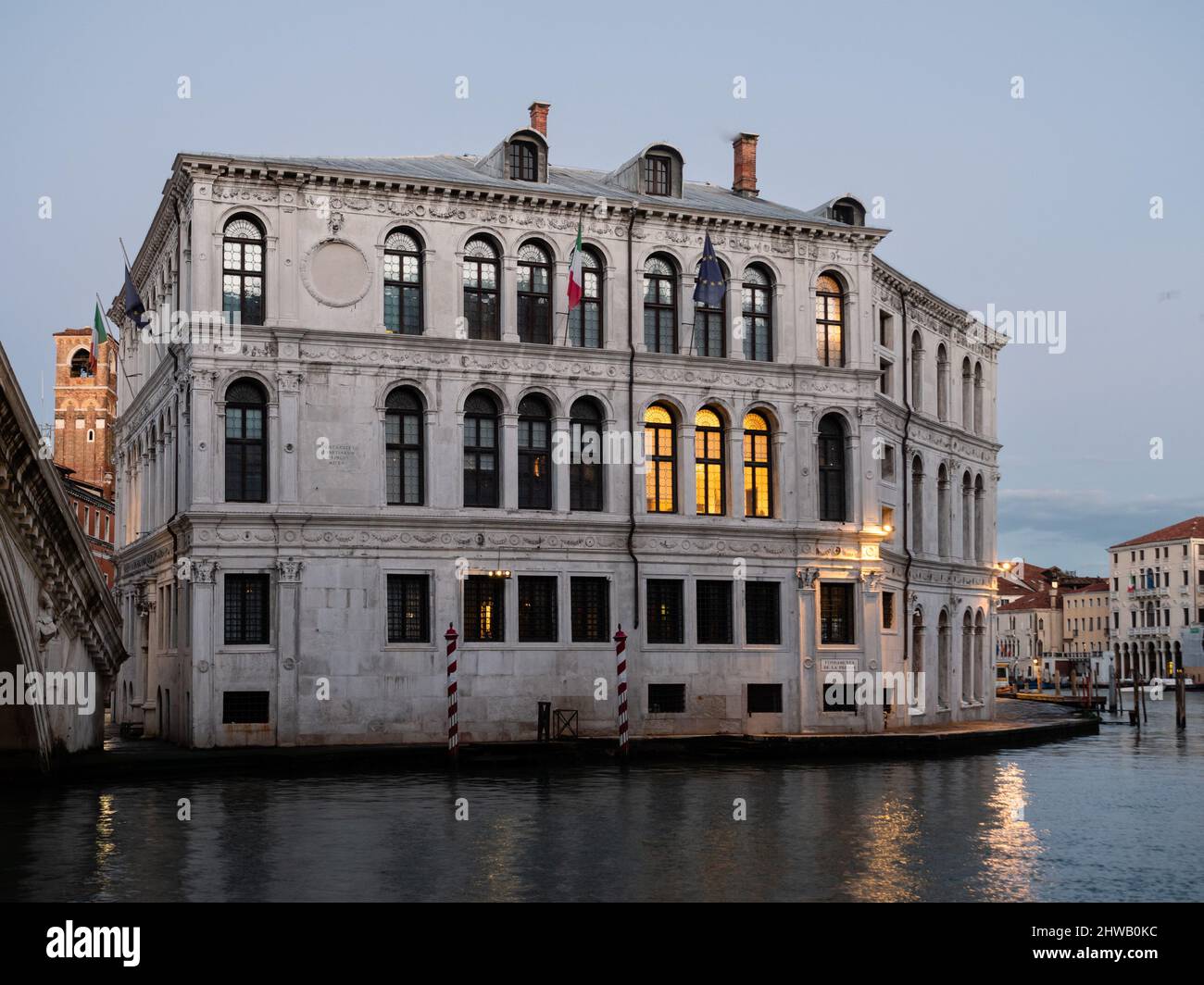 Palazzo dei Camerlenghi Palazzo rinascimentale sul Canal Grande di Venezia Foto Stock