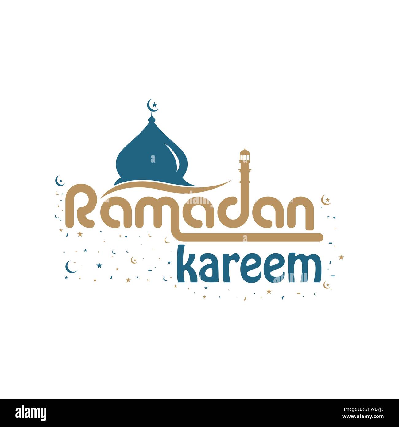 Ramadan Kareem. Festa islamica comunità modello di preghiera per banner, scheda, poster, sfondo. Illustrazione Vettoriale