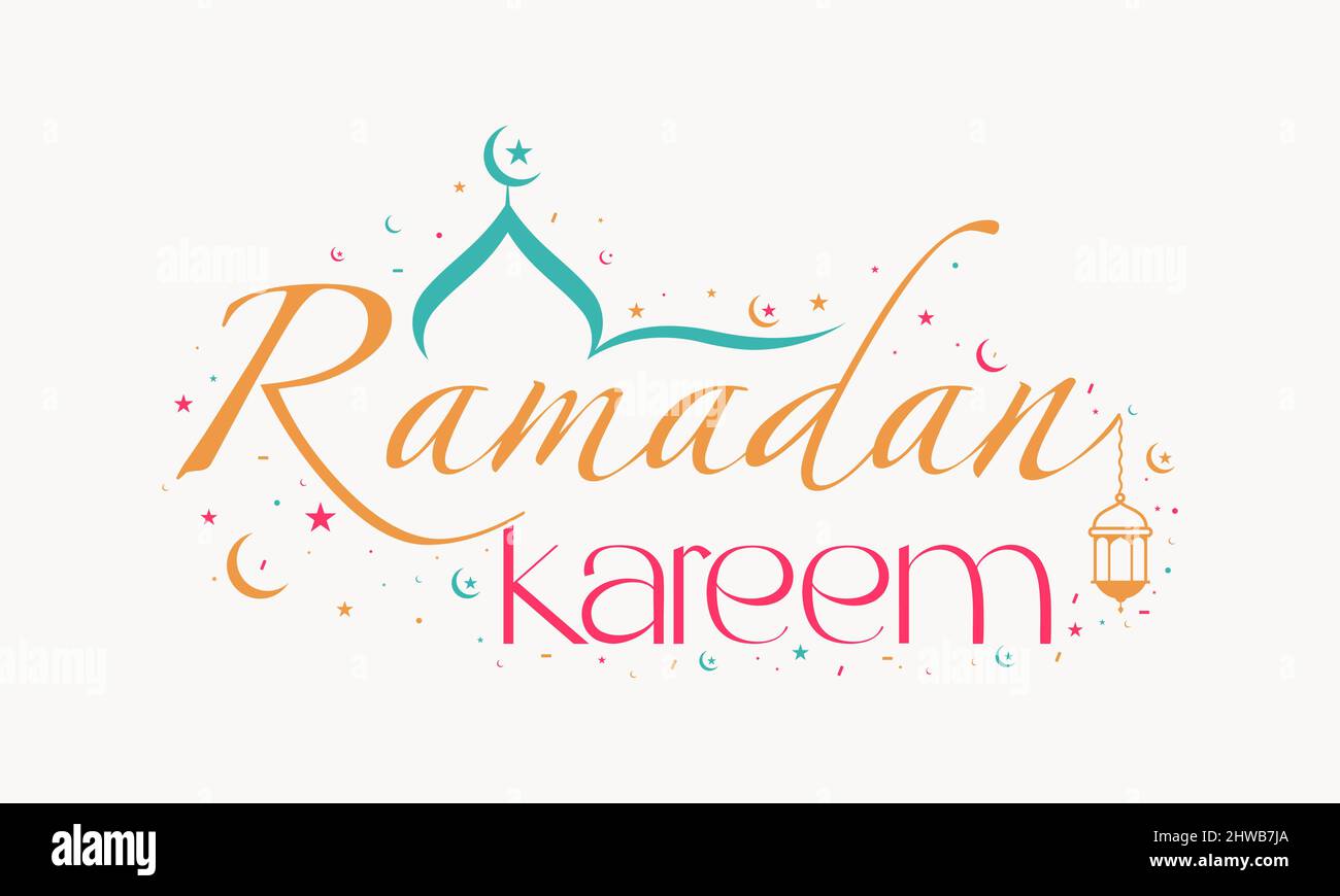 Ramadan Kareem. Festa islamica comunità modello di preghiera per banner, scheda, poster, sfondo. Illustrazione Vettoriale