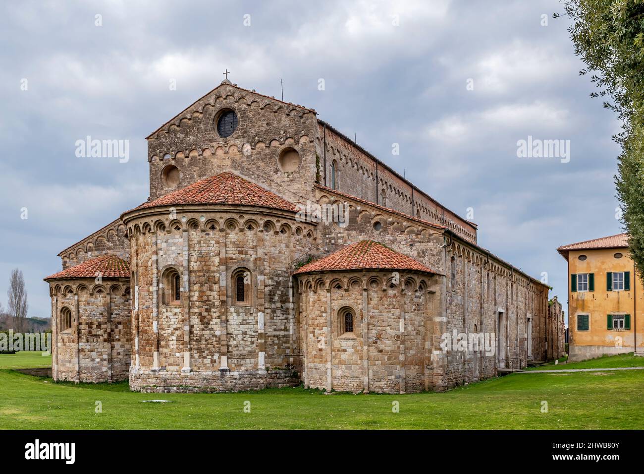 Basilica di San Pietro Apostolo a San Piero a grado, Pisa, Italia Foto Stock