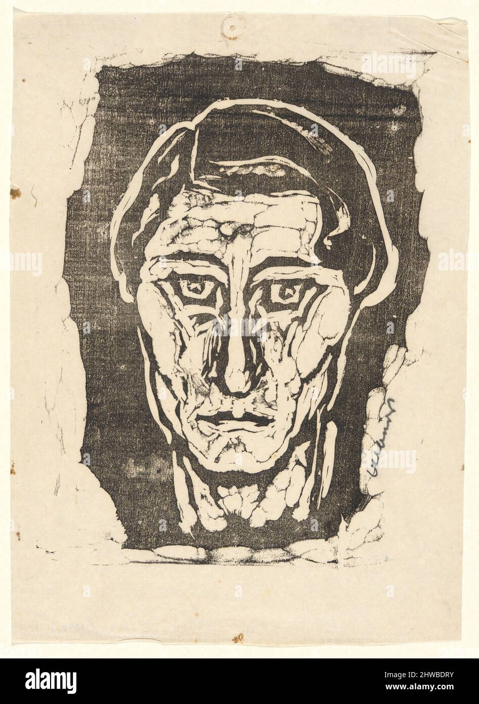 Autoritratto (a faccia intera). Artista: Josef Albers, americano, nato in Germania, 1888–1976, M.A. (HON.) 1950, D.F.A. (HON.) 1962 Foto Stock