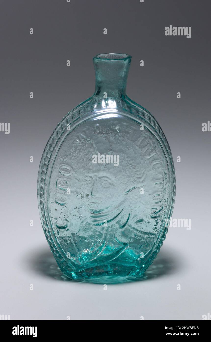 Washington Flask. Creatore: Frederick Rudolph Joachim Lorenz, americano, nato in Germania, 1794–1854 oggetto: George Washington, americano, 1732–1799, LL.D. 1781 Foto Stock