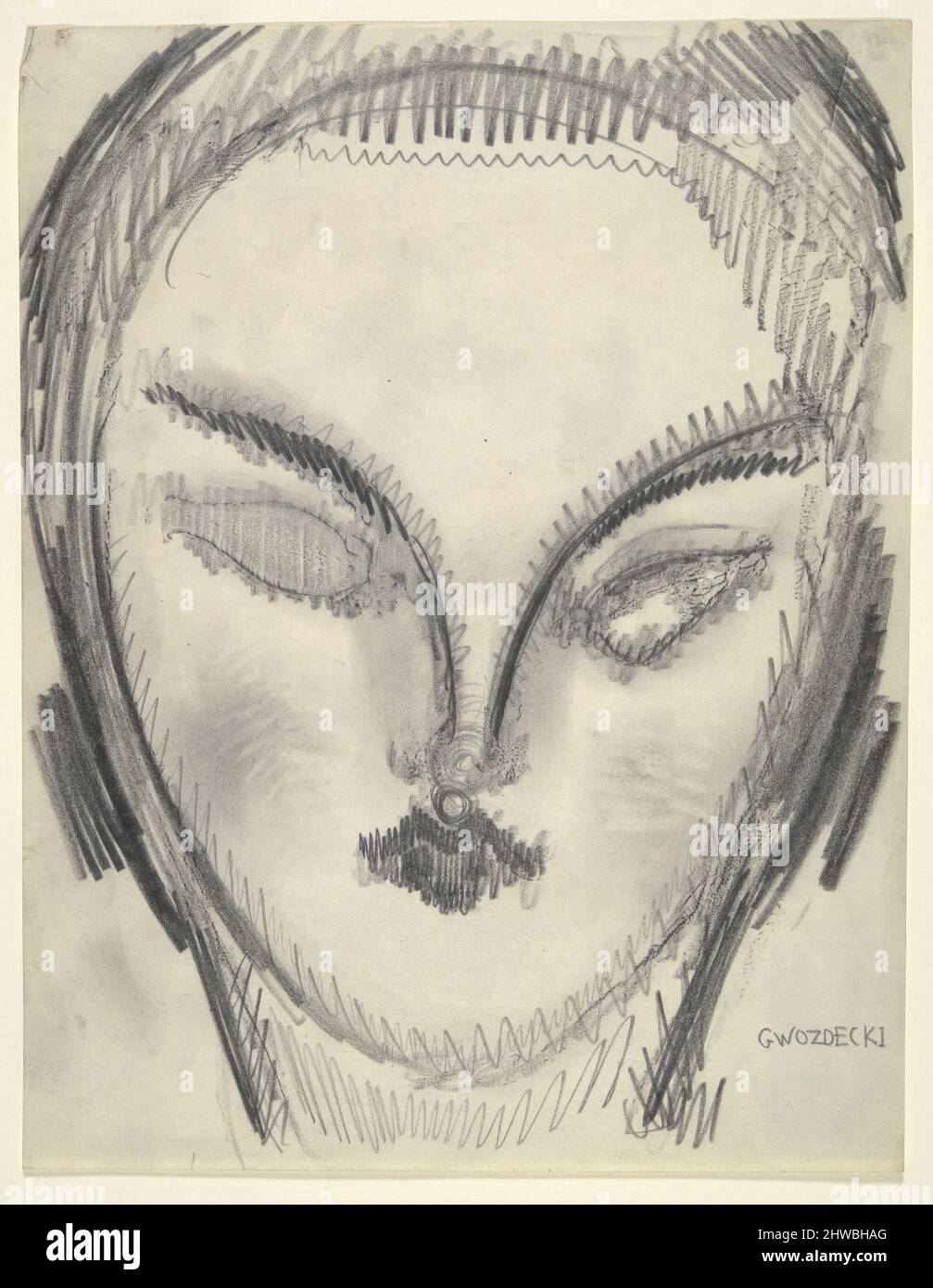 Testa. Artista: Gustaw Gwozdecki, polacco, 1880–1934, attivo in Francia Foto Stock