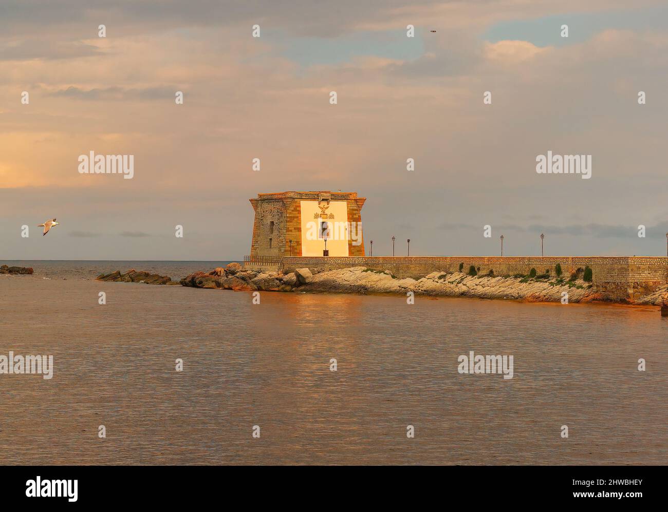 La Torre di Ligny si trova a Trapani in Sicilia ed è stato alibita a Museo Civico Foto Stock