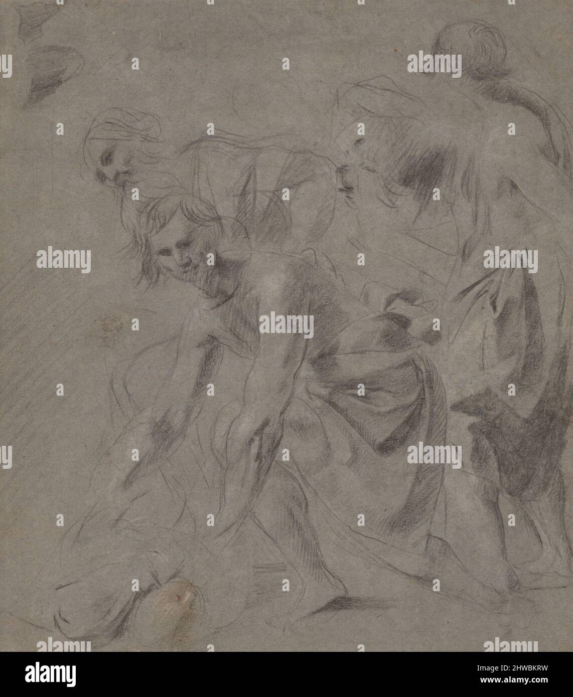 Studio composizionale. Artista: Giovanni Battista Caracciolo, il Battistello, italiano, 1578–1635 Foto Stock